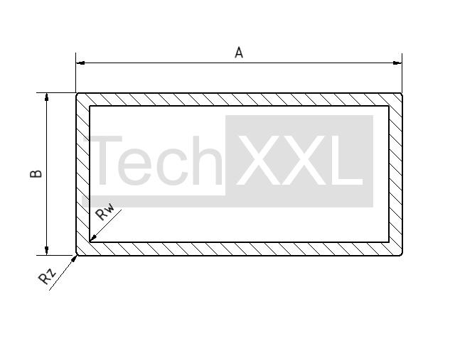 Rechteckrohr 15x10x1,5 Rw/Rz0,5 wie HH300RER2