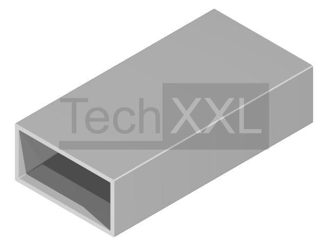 Rechteckrohr 15x10x1,5 Rw/Rz0,5